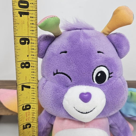 Care Bears 9" Purple Share Bear Butterfly Plush - 40th Anniversary Spring Theme - Picture 7 of 8